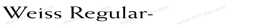 Weiss Regular字体转换